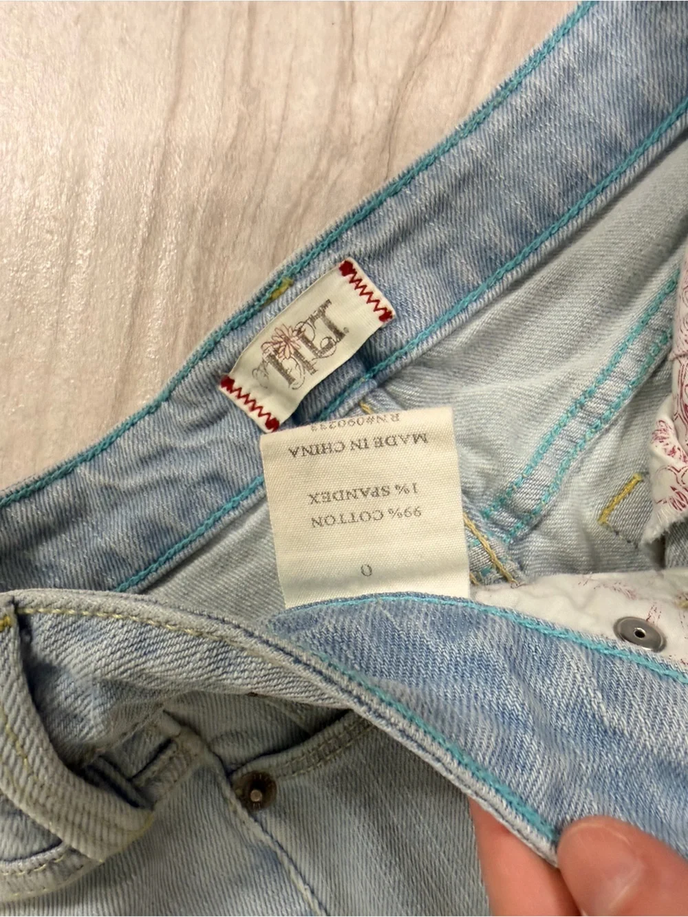 TILT Light Blue Denim Cutoff Shorts